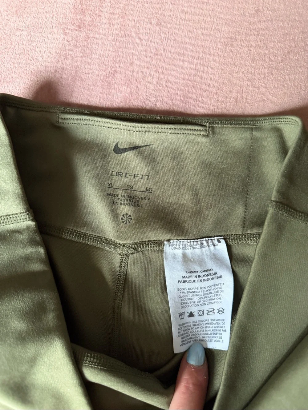 Nike Olive Green Kids' Athletic Leggings